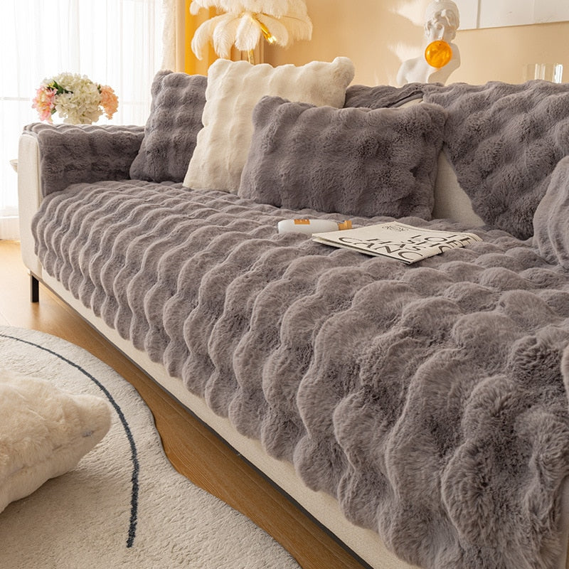 Junips | Snuggly Comfy Plush Sofa Cover