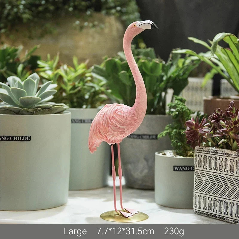 Junips | Nordic Flamingo Figurine Figure Statue Sculpture Living Room Office Wedding Party Ornaments Home Decor Decoration Accessories