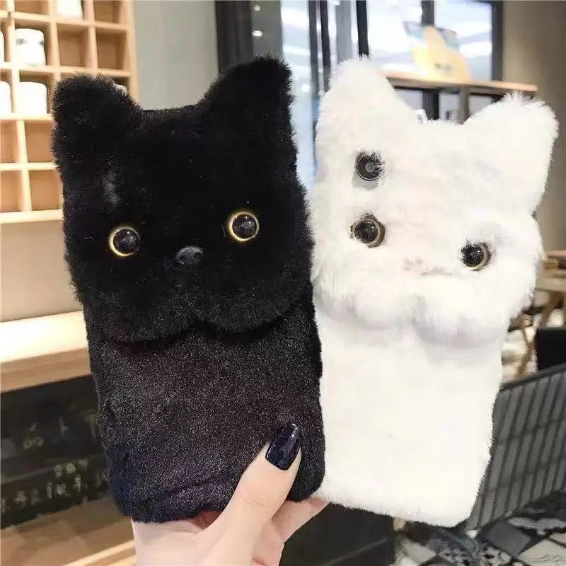 Junips | Fluffy Cat Warm Plush Fluffy iPhone Case