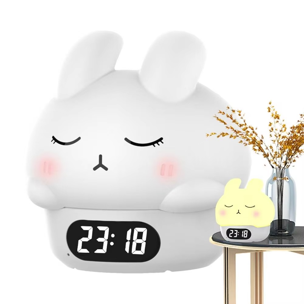 Junips | Bunny Digital Alarm Clock with Sleep Trainer and Night Light