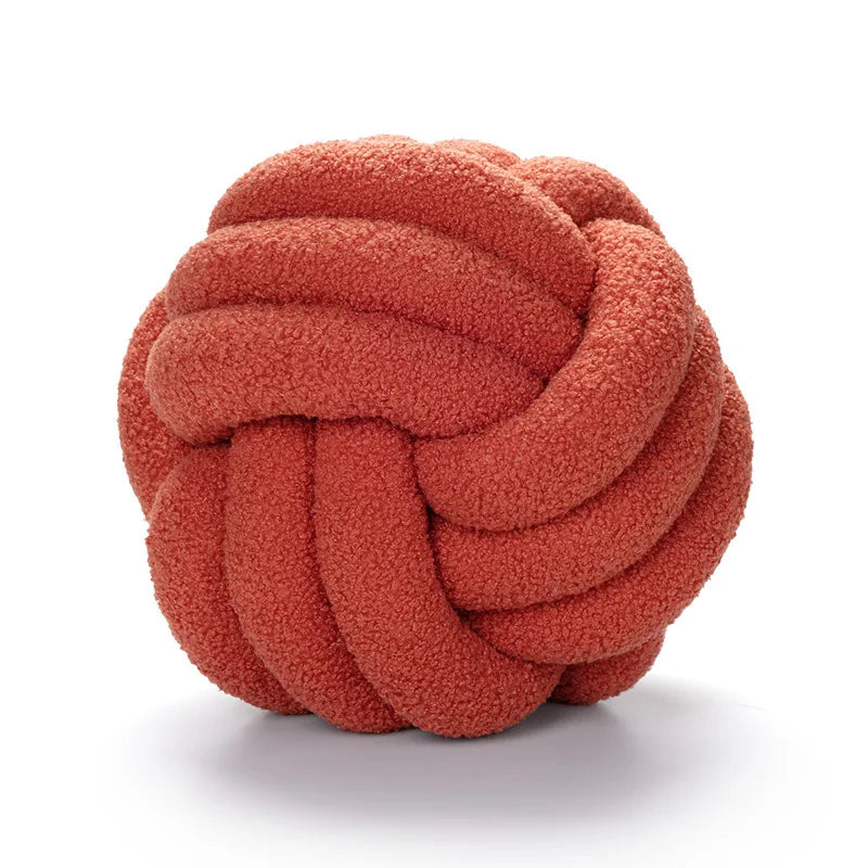 Junips | Throw Pillow - Cozy - Hand-knotted Ball - Sheepskin