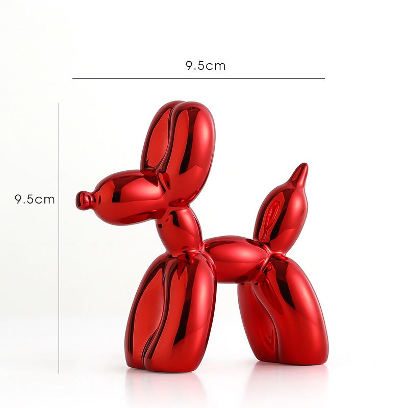 Junips | Balloon Dog Sculpture, Balloon Art Statue, Mini Collectible Figurine, Home Decoration, Resin Figure, Desk Accessories, Room Decoration