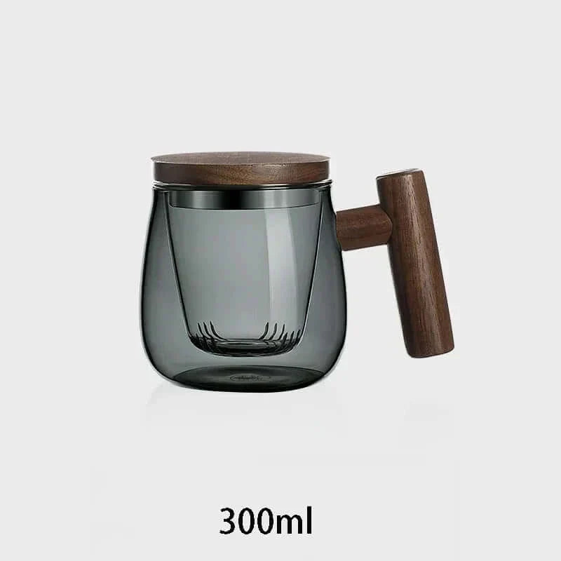 Junips | Ultramodern Glass Tea Cup with Filter and Lid