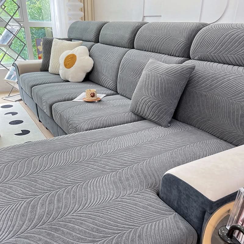 Junips | PlushSecure - Elegant Jacquard Sofa Cover for Non-Slip Comfort