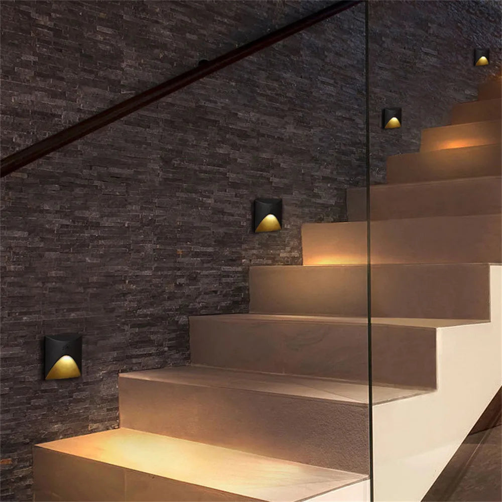 Junips | Modern waterproof IP65 LED recessed wall lamp for outdoor lighting - 3W embedded step & staircase balcony portal light