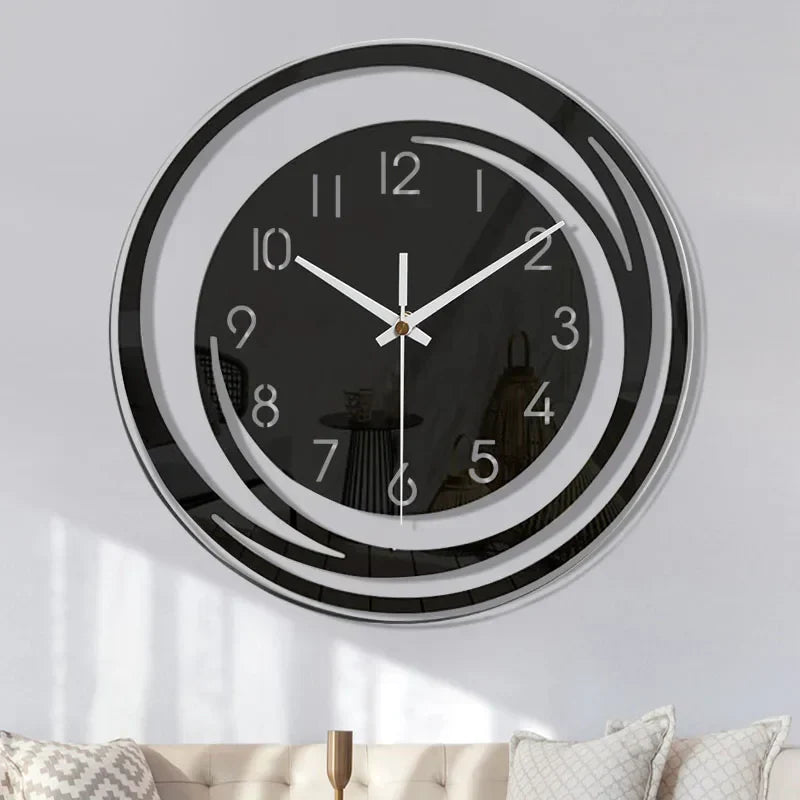 Junips | Acrylic Wall Clock - Scandinavian Design - Black - Clock