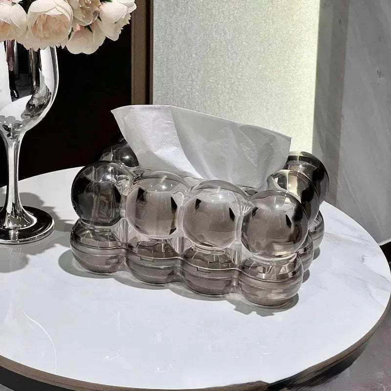 Junips | LumiScape Tissue Box – Sculptural Acrylic Design for Modern Elegance