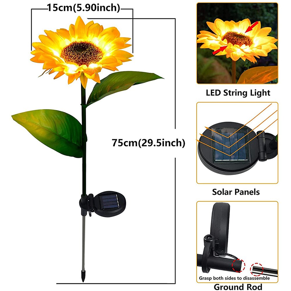 Junips | Solar-Sunflowers: Waterproof Garden Joy
