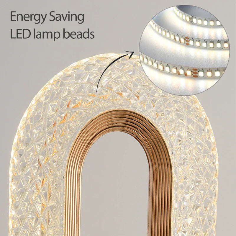 Junips | Crystal LED Table Lamp: Dimmable, USB Charging, Touch & Remote Control