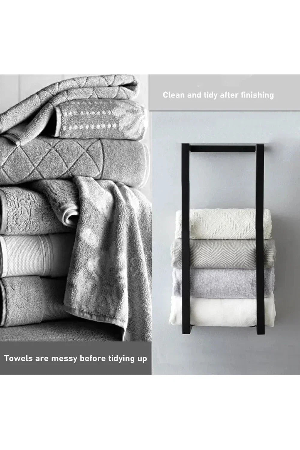 Junips | Slim Black Bathroom Shelf