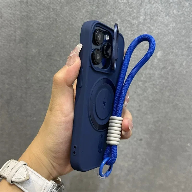 Junips | Magnetic Soft Wrist Bracket Lens Cover iPhone Case