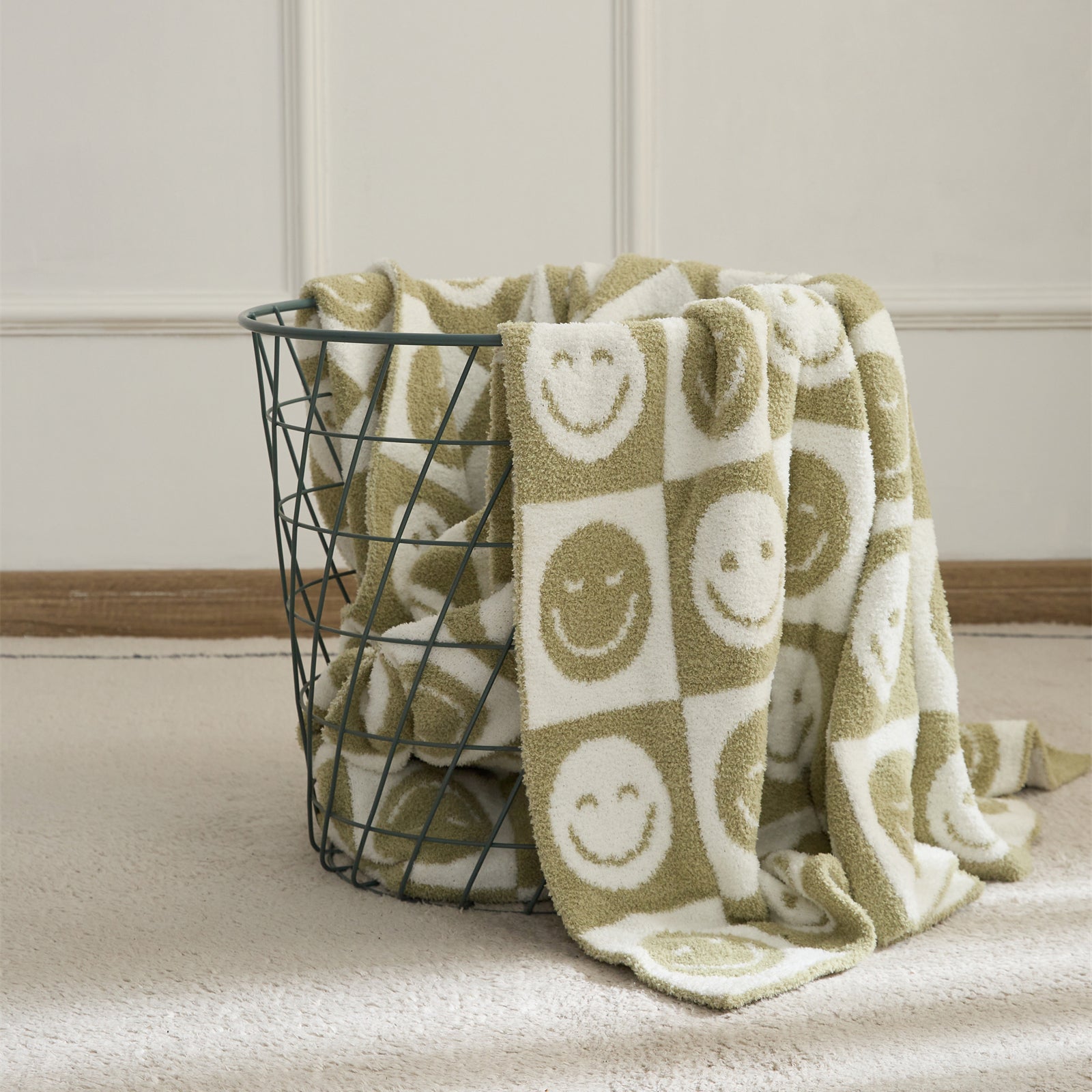 Junips | Smiley Checked Blanket