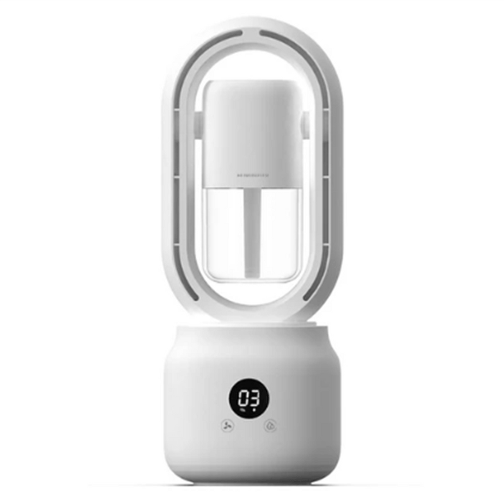 Junips | Portable fan without blades with humidifier and night light for refreshing comfort