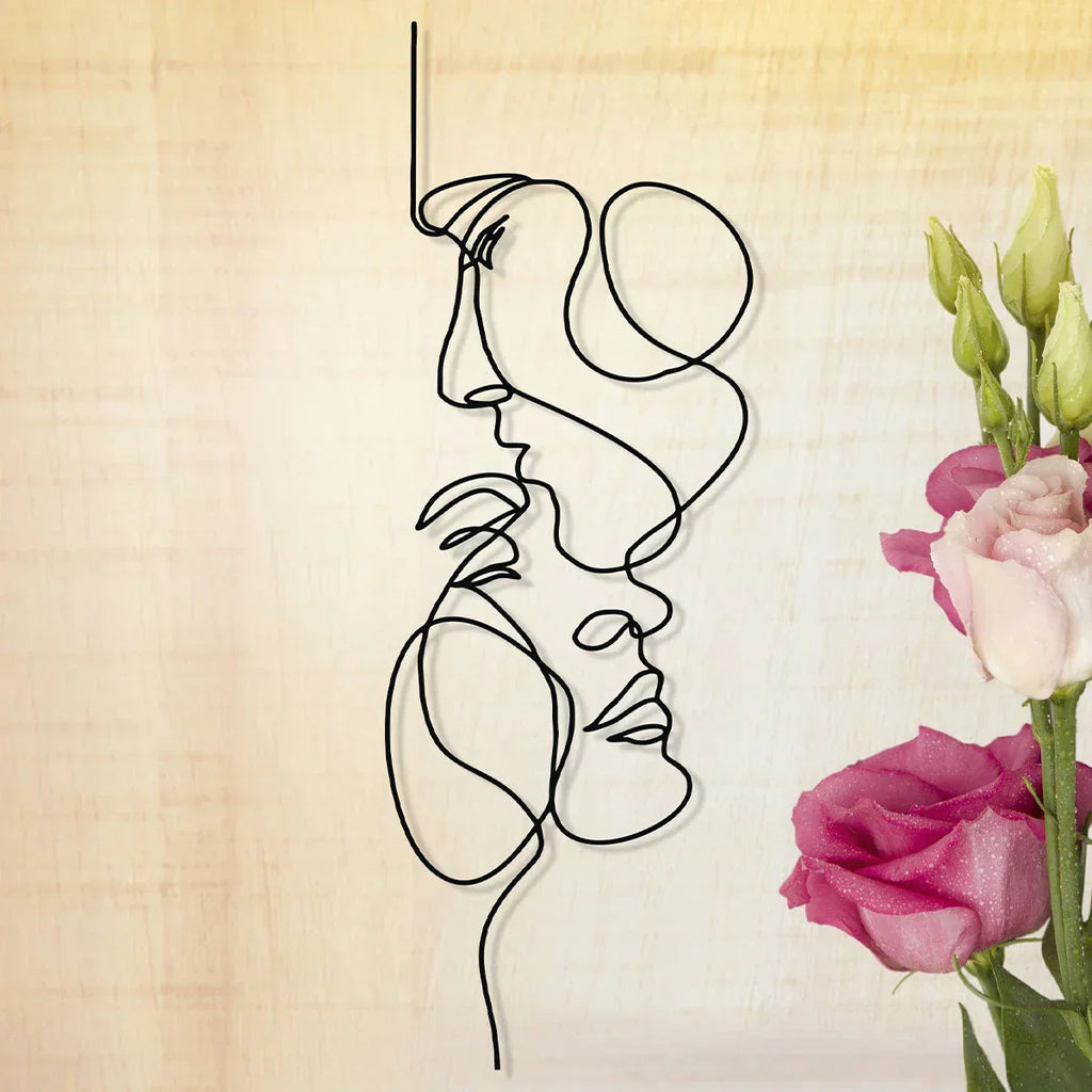 Junips | Black Metal Wall Art | Abstract Wall Sculpture