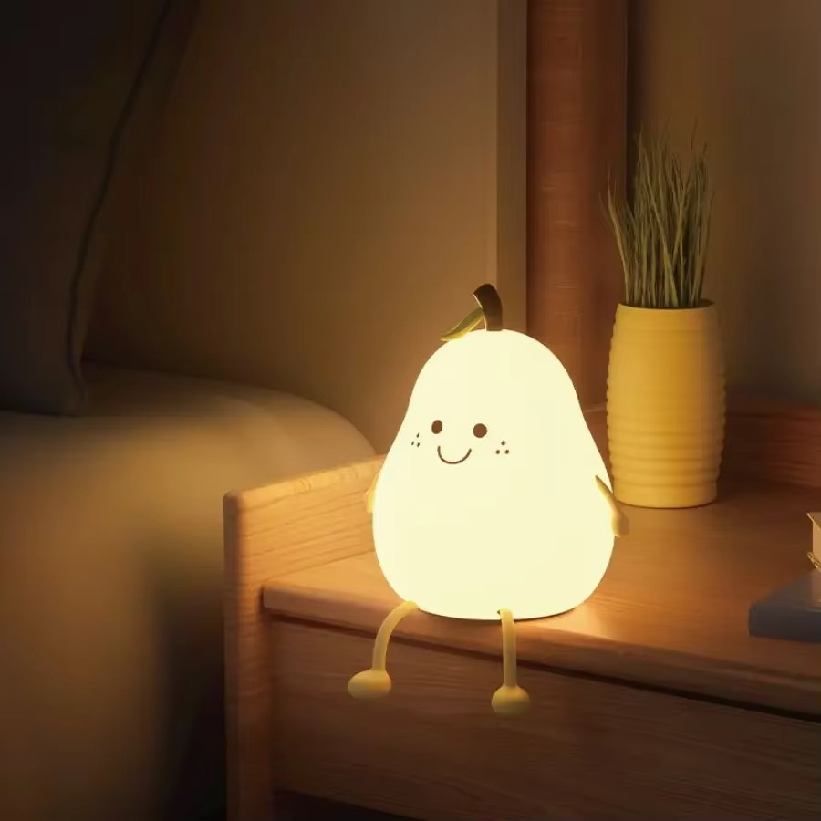 Junips | Super Soft Touch-Controlled Multicolor Silicone Pear Night Light