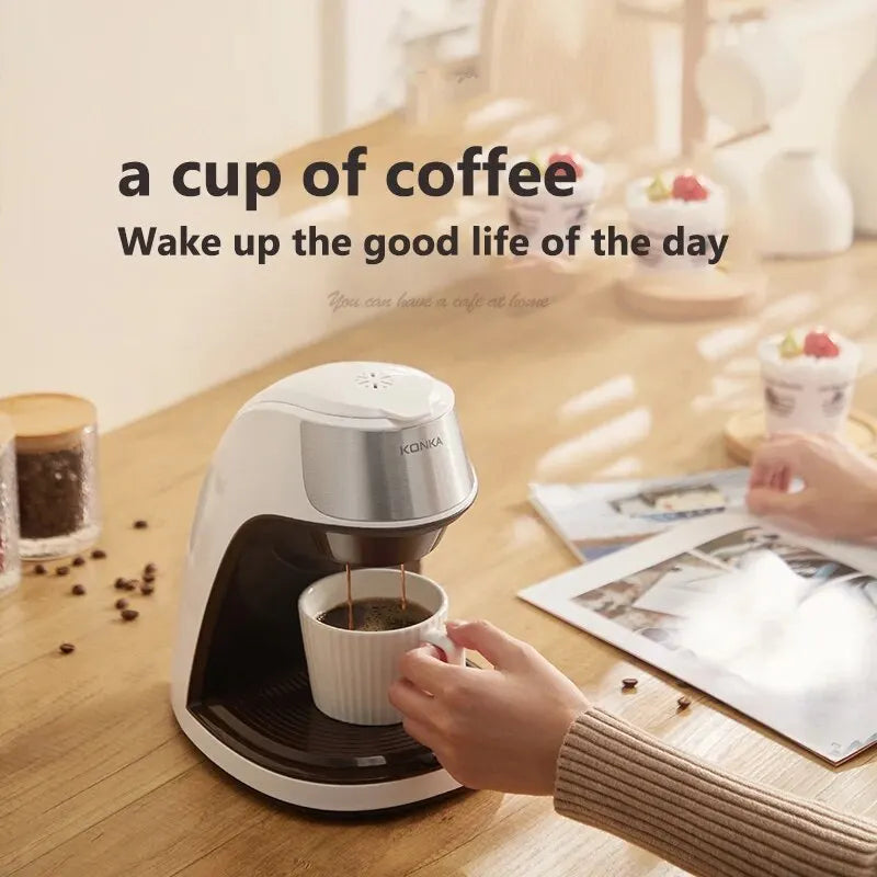 Junips | KONKA Coffee Machine 2 in 1, Tea and Coffee Powder, Multiple Drops, Cafeteria, Quick Heating, Office and Home, 220 V, Easy to Use