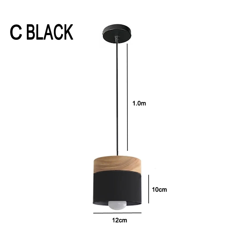 Junips | Nordic LED Pendant Lights Made of Metal and Wood - Modern Hanging Lamps for Dining Room and Kitchen
