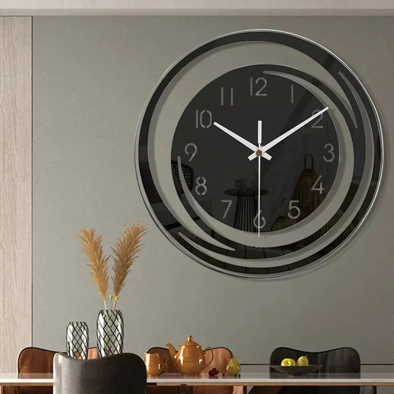 Junips | Acrylic Wall Clock - Scandinavian Design - Black - Clock