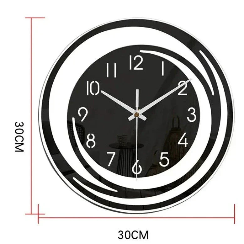 Junips | Acrylic Wall Clock - Scandinavian Design - Black - Clock