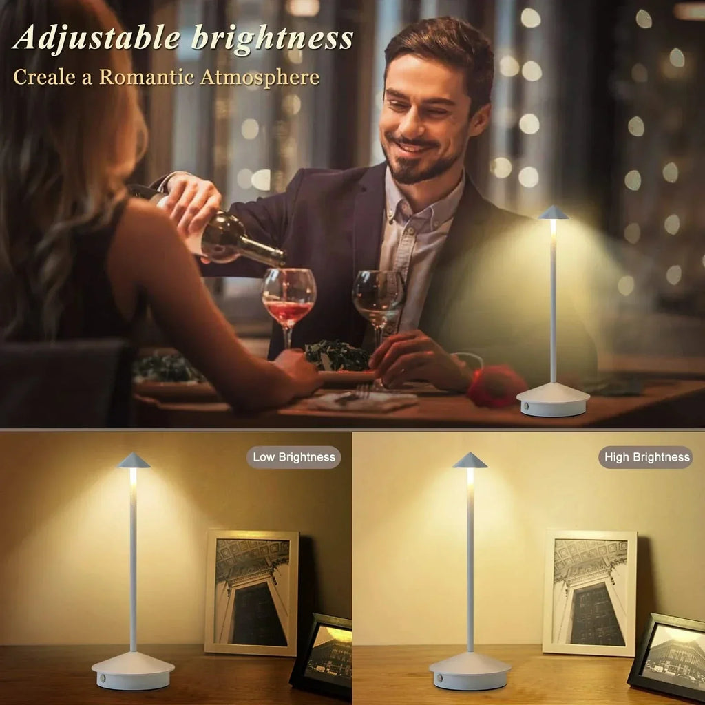 Junips | Rechargeable Table Lamp Creative Dining Room Touch Led Hotel Bar Coffee Pina Pro Table Lamp Decorative Desk Lamp