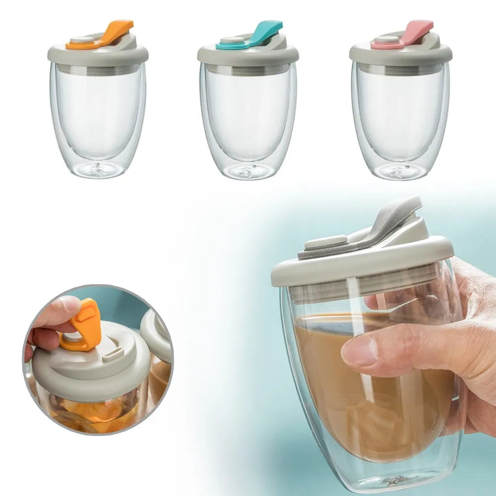 Junips | Leak-Proof Double Wall Glass Transparent Mug