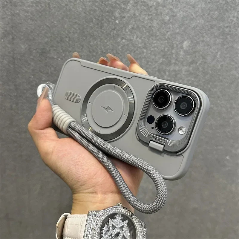 Junips | Magnetic Soft Wrist Bracket Lens Cover iPhone Case