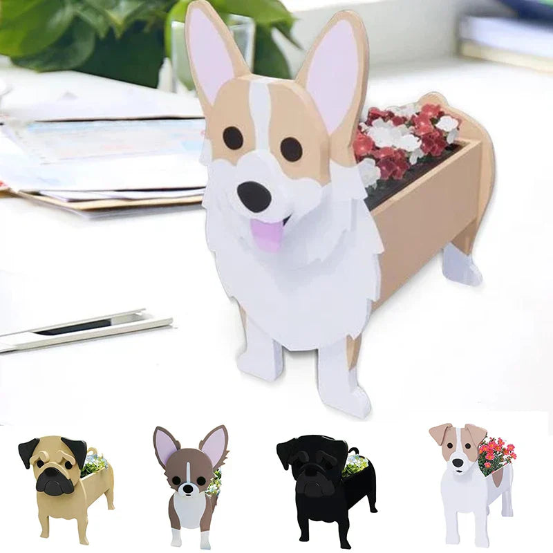 Junips | Flower Pot - Pawsome - Dog Plant Container - Various Breeds