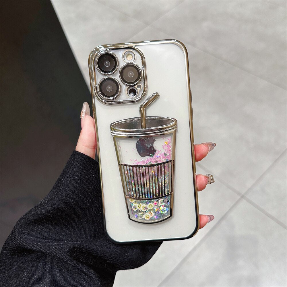Junips | Glitter Star Drink Cup iPhone Case