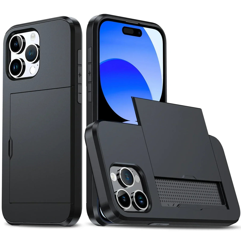 Junips | LuxShield iPhone Case with Card Holder | Slim Design | Card Storage | Protection & Style