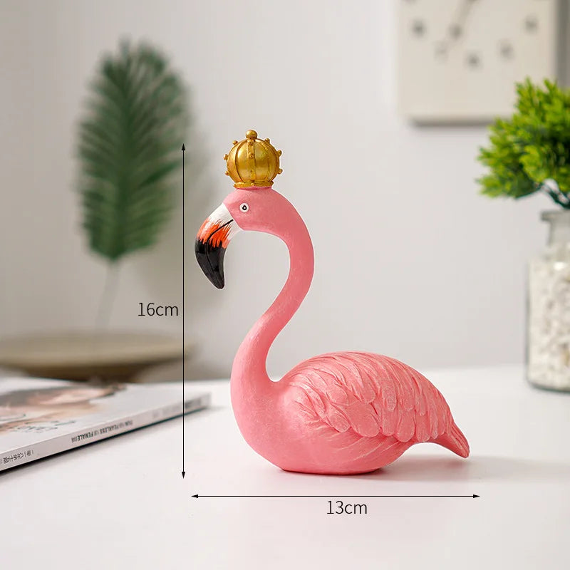 Junips | Nordic Flamingo Figurine Figure Statue Sculpture Living Room Office Wedding Party Ornaments Home Decor Decoration Accessories