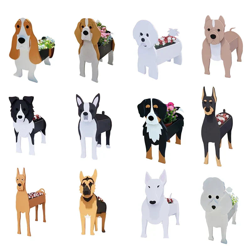 Junips | Flower Pot - Pawsome - Dog Plant Container - Various Breeds