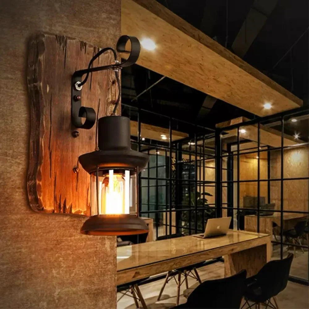 Junips | Retro Lantern Lamp Industrial Lantern Wall Light