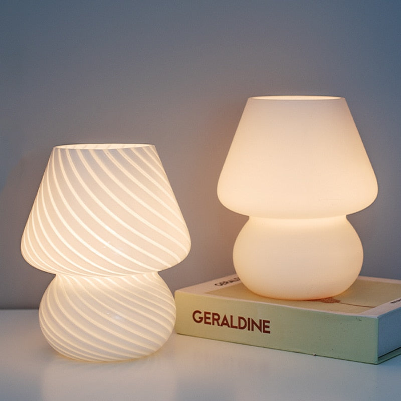 Junips | LED Desk Lamp in Mushroom Shape made of Glass