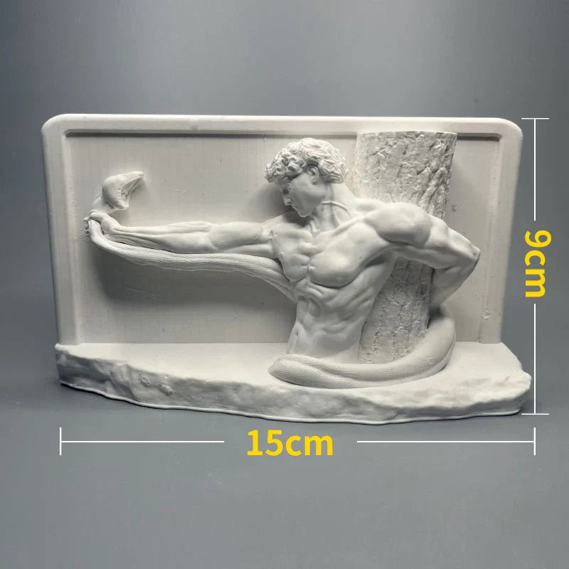 Junips | Nordic INS Style Character Plaster Statue DIY Painted Sketch Photography Props Table Decorations Home Art Plaster Decoration