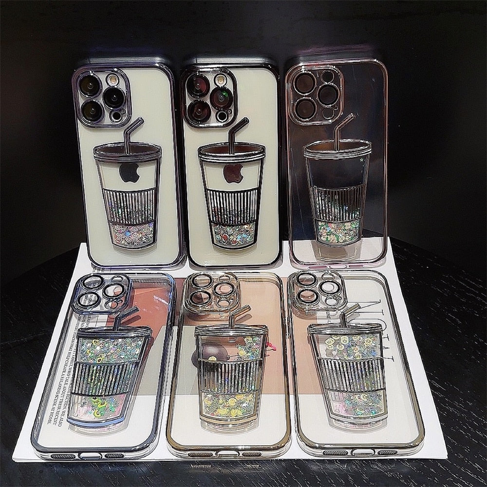 Junips | Glitter Star Drink Cup iPhone Case