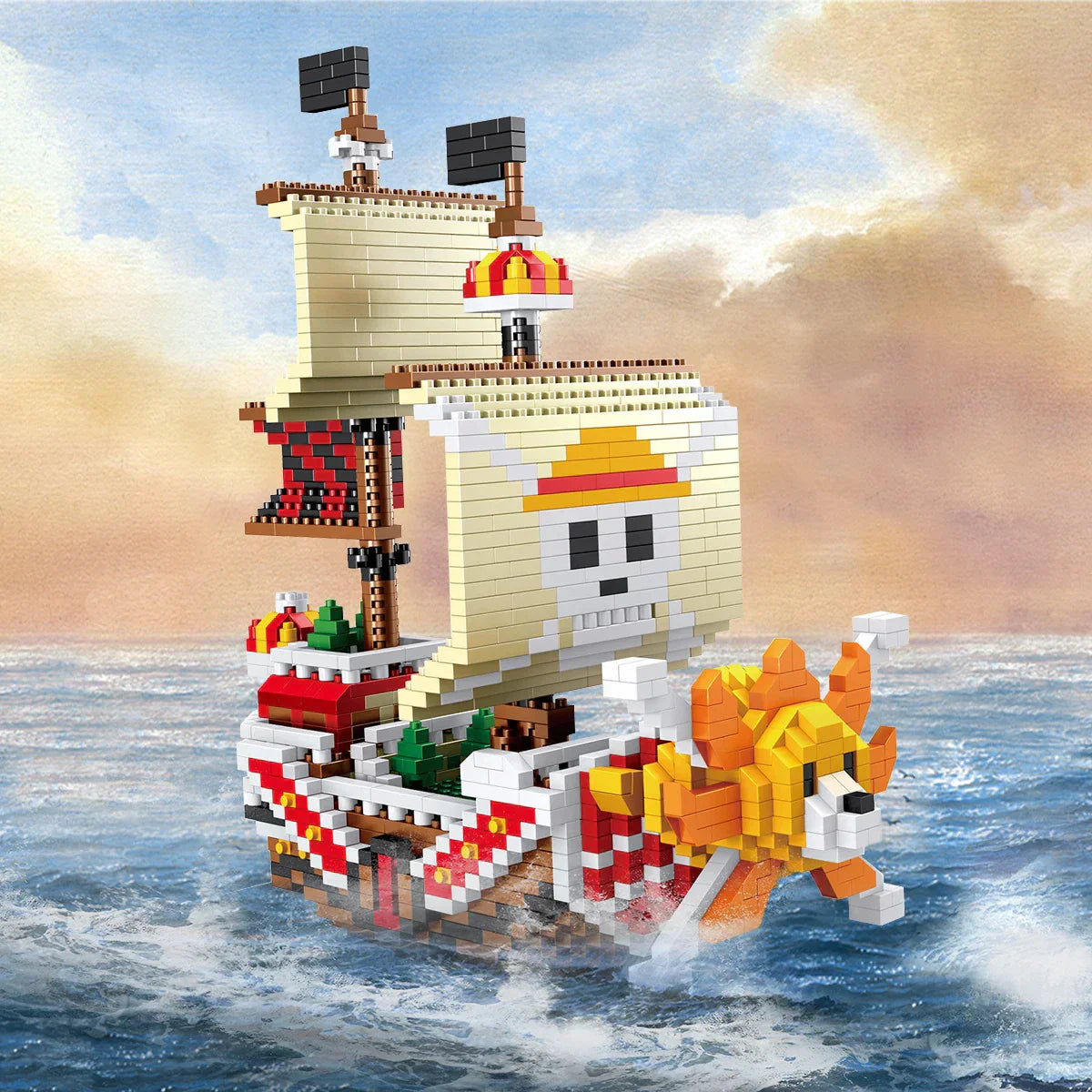Junips | DIY Navigation Ship Building Blocks Toy, Pirate Ship Decoration Educational Toy, Gifts for Boys and Girls