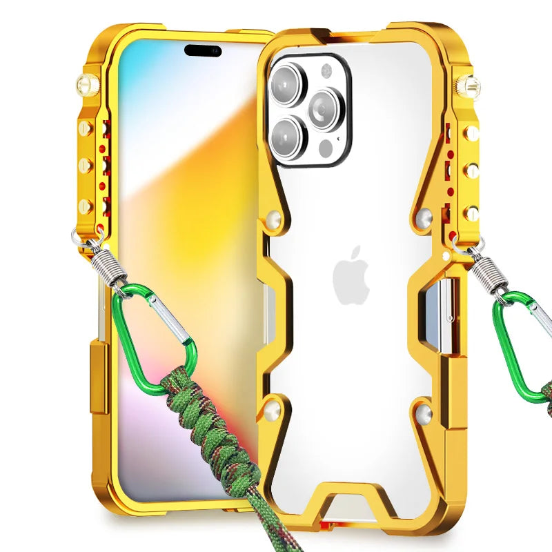 Junips | Tactical Grip Shockproof Alloy Frame iPhone Case