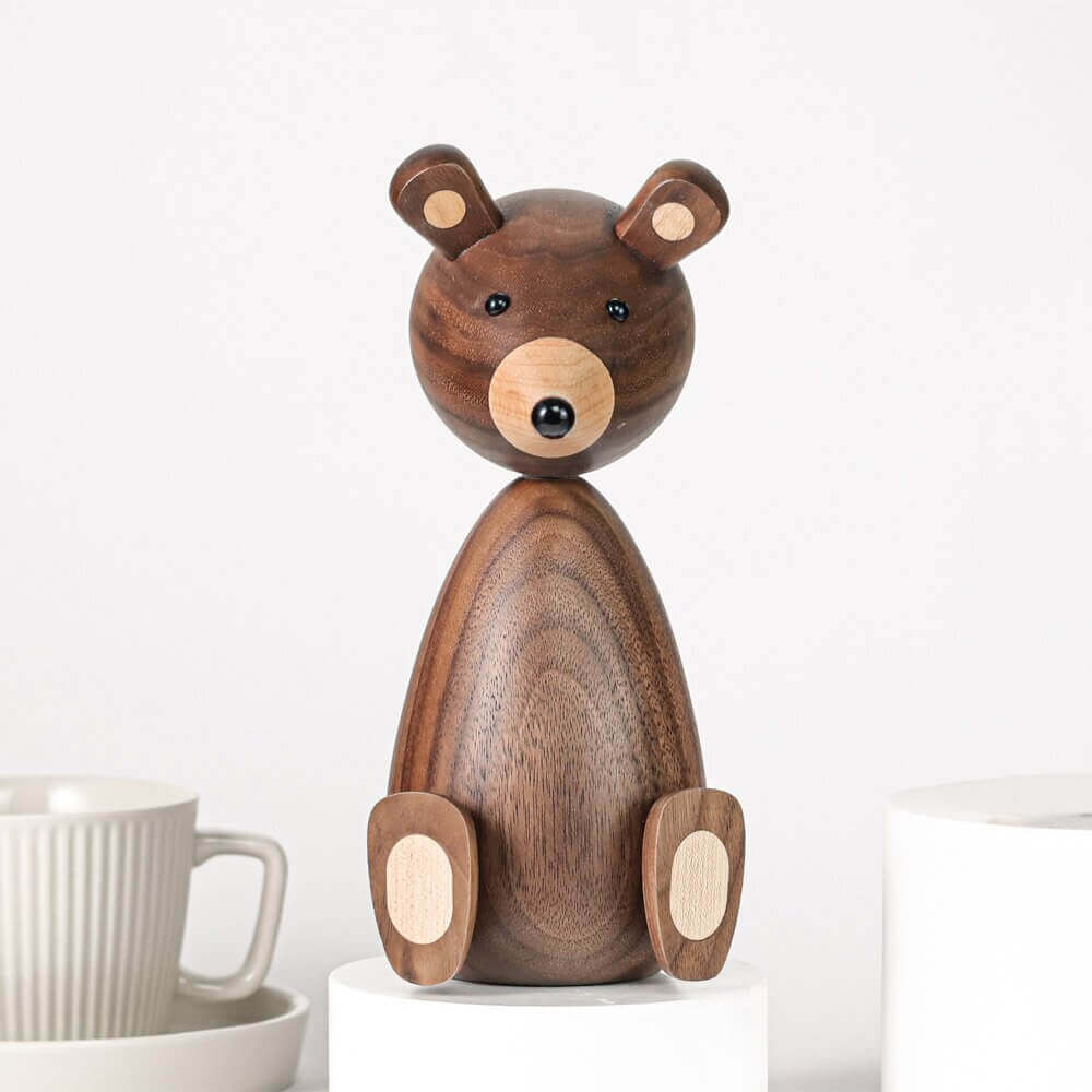 Junips | Danish Wood Brown Bear Family Ornaments