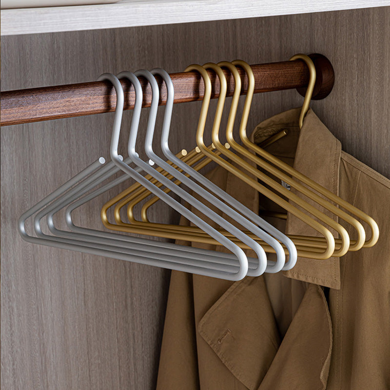 Junips | 5 pieces of hangers made of solid matte gold/silver │ Seamless wardrobe organizer made of metal