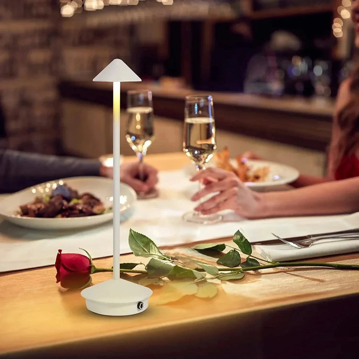 Junips | Rechargeable Table Lamp Creative Dining Room Touch Led Hotel Bar Coffee Pina Pro Table Lamp Decorative Desk Lamp