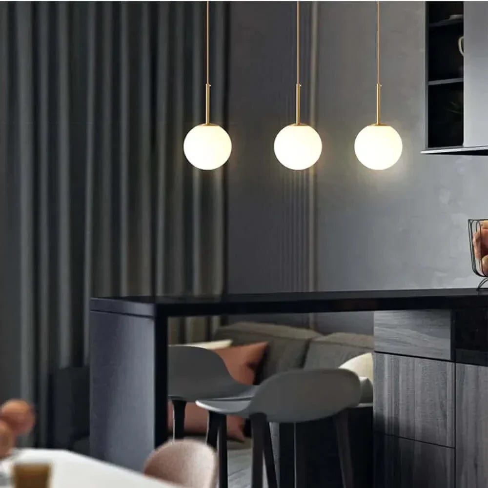Junips | Mid-Century Modern Glass Ball Pendant Light