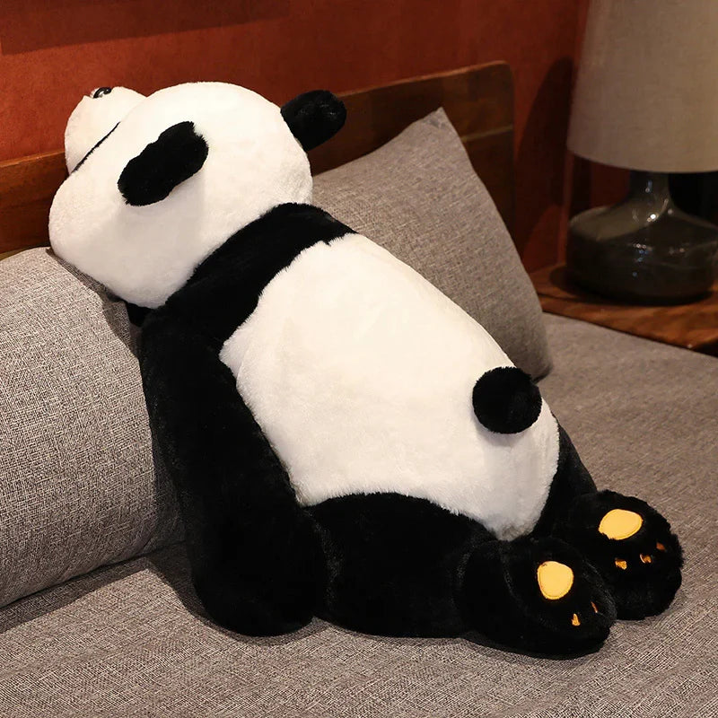 Junips | Giant Lazy Panda Soft Plush Toy | Oversized Ergonomic Support Pillow | High-Loft PP Cotton Filling | Hypoallergenic Soft-Touch Synthetic Fiber | Large-Scale Anatomical Animal Figurine
