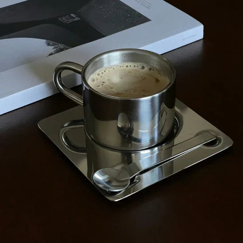 Junips | Stainless Steel Coffee Cup and Tray