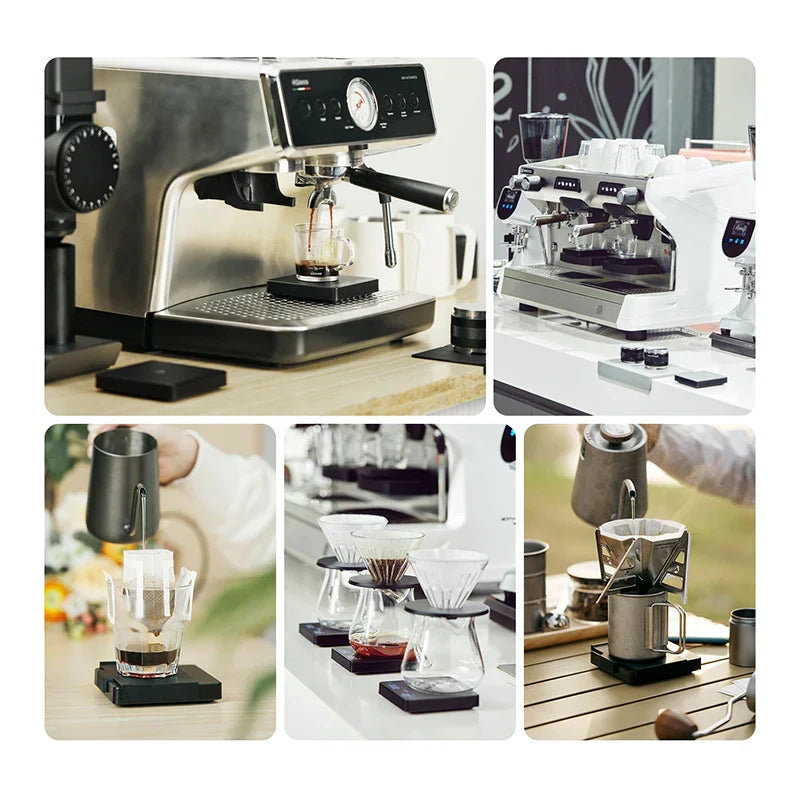 Junips | SearchPean Tiny/Tiny2s Espresso Coffee Kitchen Scale, Mini Smart Timer, USB, 2 kg/0.1 g/oz/ml, free shipping, gift for man and woman