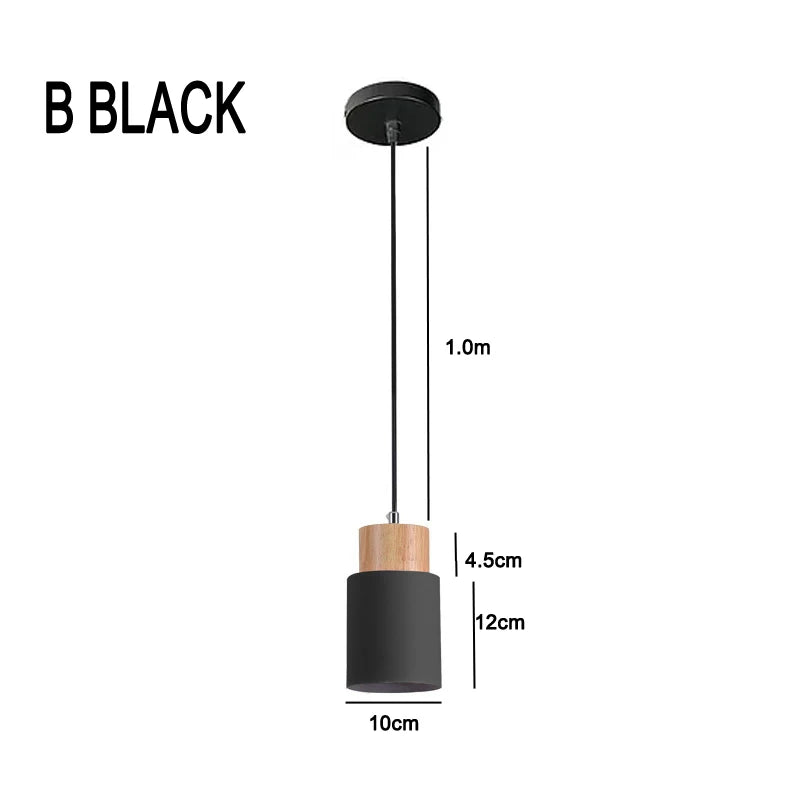 Junips | Nordic LED Pendant Lights Made of Metal and Wood - Modern Hanging Lamps for Dining Room and Kitchen
