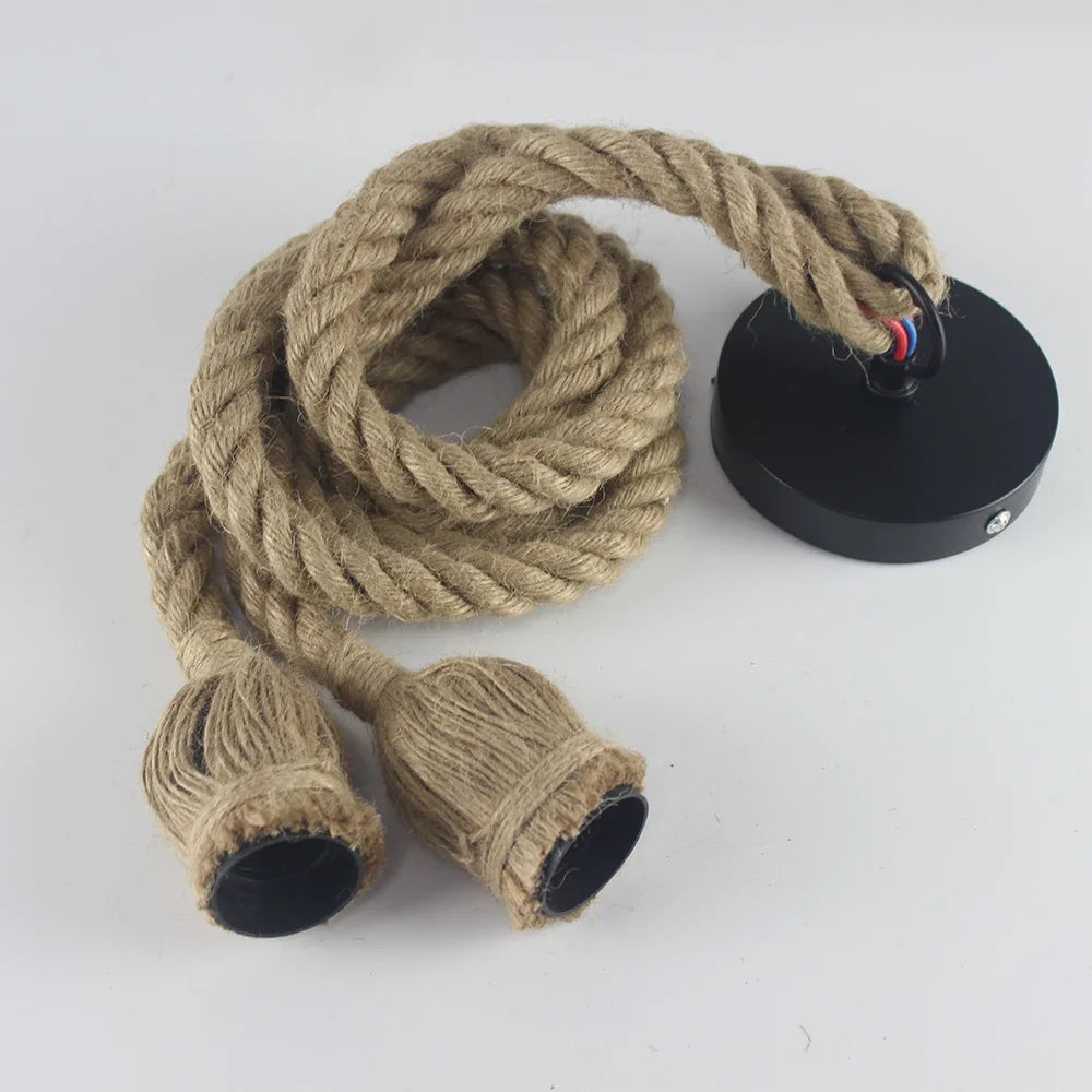 Junips | Vintage Hemp Rope Pendant Light