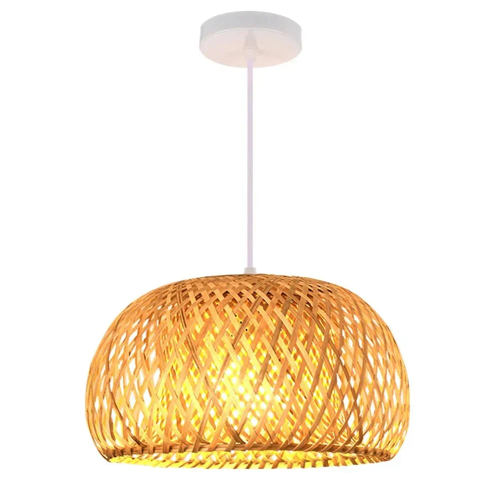 Junips | Luxora Handwoven Bamboo Pendant Light - Eco-friendly Ceiling Lamp