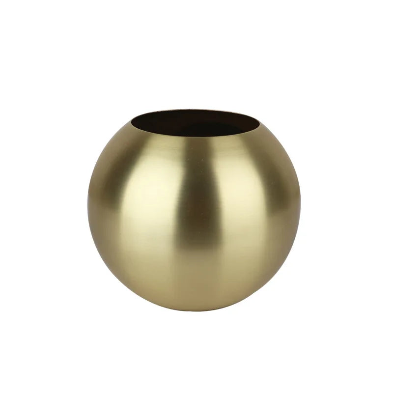 Junips | Stainless Steel Vase in Nordic Style Desktop Flower Pot BeFlower Pots Gold Black Rose Gold Classic Home Decoration