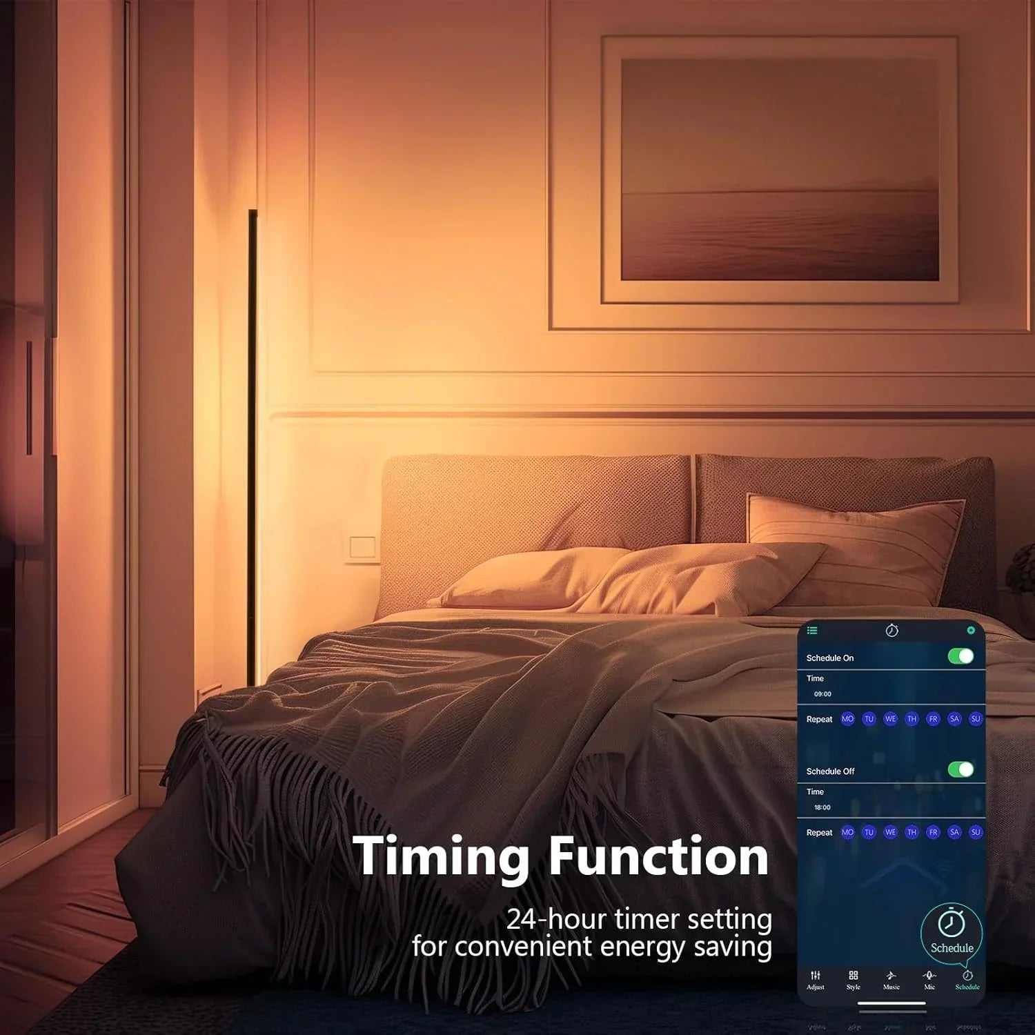 Junips | Smart RGB Floor Lamp - 16 Million Color Changing Mood Light