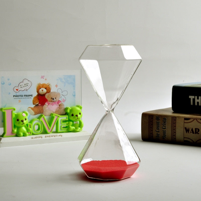 Junips | 5–60 Minute diamond hourglass, hourglass, hourglass, children's gift, hourglass, home decoration, available in multiple color options
